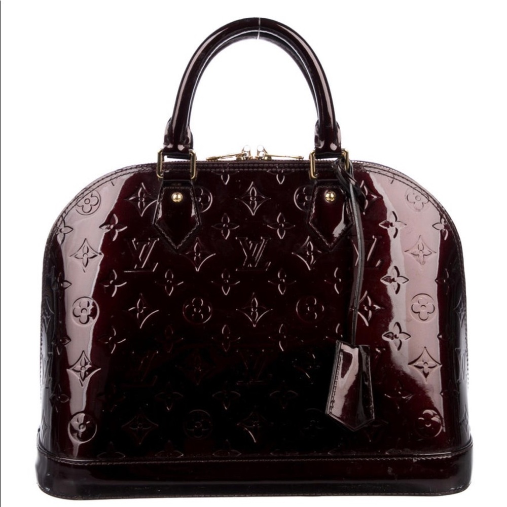 Alma PM Brass Monogram Vernis